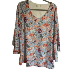 ALTER'D STATE Woman’s Long Sleeve Dress Blue Bohemian Size Small Made In USA